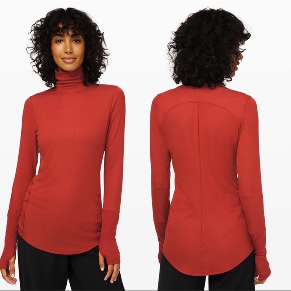 LULULEMON orange turtleneck - Picture 1 of 4